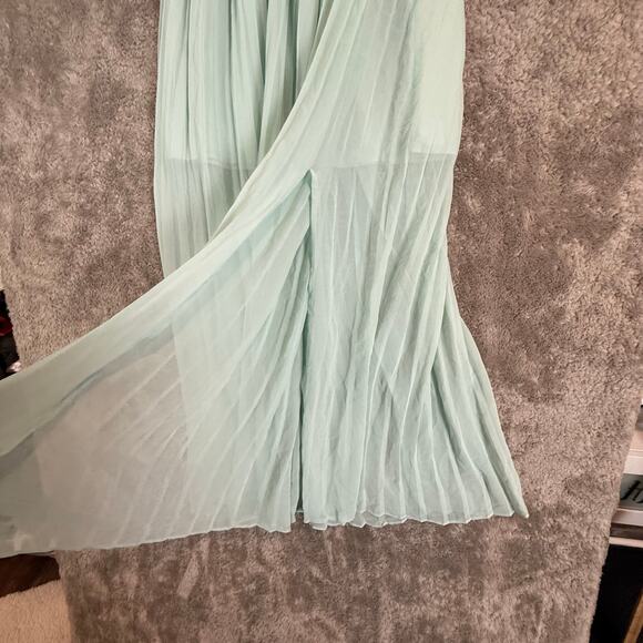 Victoria's Secret Mint Green Pleated Maxi Skirt 2 XS - Picture 7 of 12